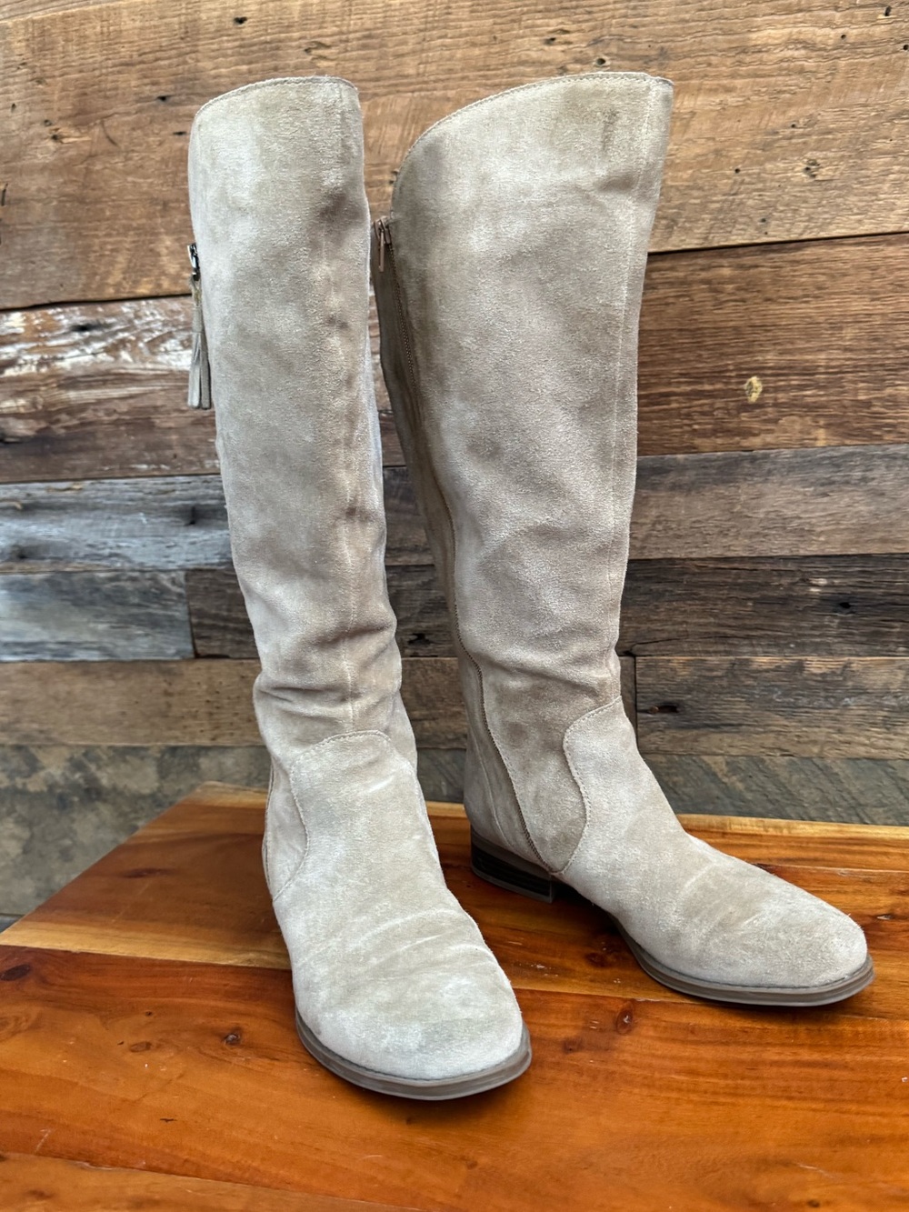 Naturalizer Jinnie Wide Calf Suede Knee High Boots Size 7.5W EUC